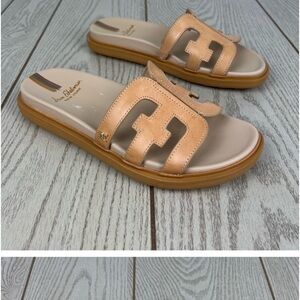 Sam Edelman Women's Valeri Slide Women's Sandals 8.5 Natural Leather (Tan) 🌼🌼